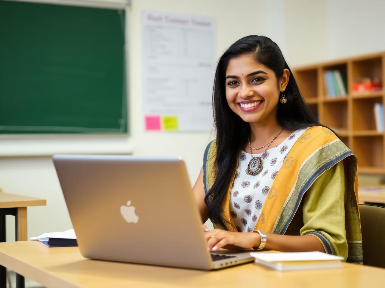 Student with laptop